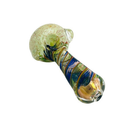 HANDPIPE 4" INCH - SWIRL WITH HEAD COLOR - ASSORTED