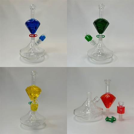 Waterpipe 10 Inch - Diamond With Glycerin - 2 Piece