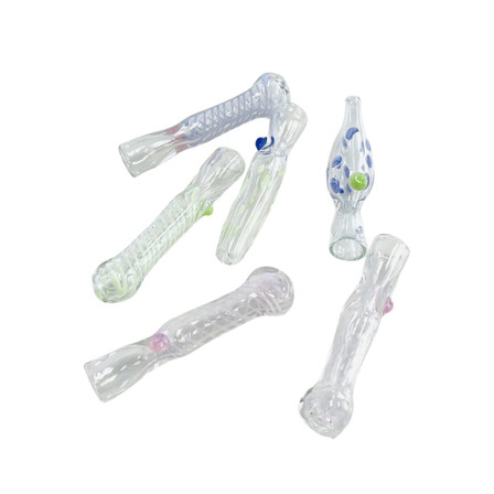 GLASS MINI HANDPIPE - CHILLUM OH SLIME - 6 PER PACK 