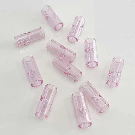 GLASS TIPS PINK COLORS - 25 COUNTS PER PACK