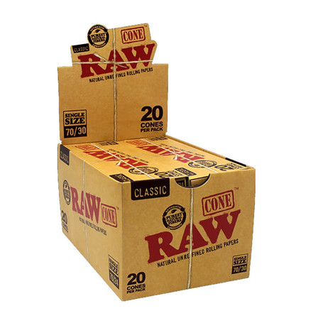 RAW CLASSIC CONES 70MM-30MM - 20 CONES PER PACK RAW CLASSIC CONES 70MM-30MM - 20 CONES PER PACK