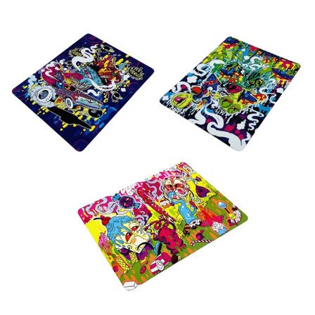 JUNGLE HIVE SILICONE DAB MAT - 10" X 8" - ASSORTED DESIGN JUNGLE HIVE SILICONE DAB MAT - 10" X 8" - ASSORTED DESIGN