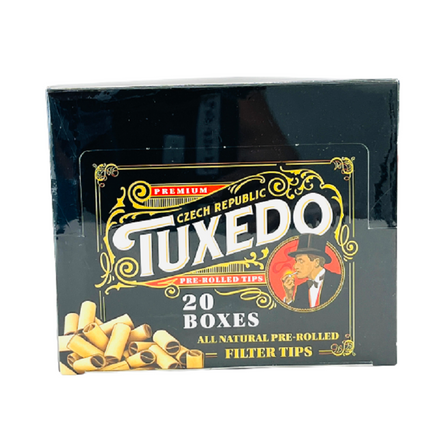 TUXEDO ALL NATURAL PRE-ROLLED FILTER TIPS - 20 PACK PER BOX