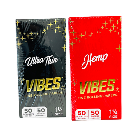 VIBES FINE ROLLING PAPERS - 50 PAPERS PER PACK - 50 PACK PER BOX VIBES FINE ROLLING PAPERS - 50 PAPERS PER PACK - 50 PACK PER BOX