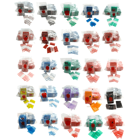 Apple Baggies 1510 - Ziplock 2.5mil Plastic Bags - 1.5 X 1 Inch  - 100 Bags Per Pack - 10 Packs Per Box