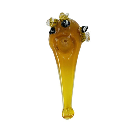 HANDPIPE 5" INCH - HONEY DROP WITH BEE