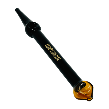 Sense Glass - Straw With Sippers - Black Tube - 7 Inches Sense Glass - Straw With Sippers - Black Tube - 7 Inches