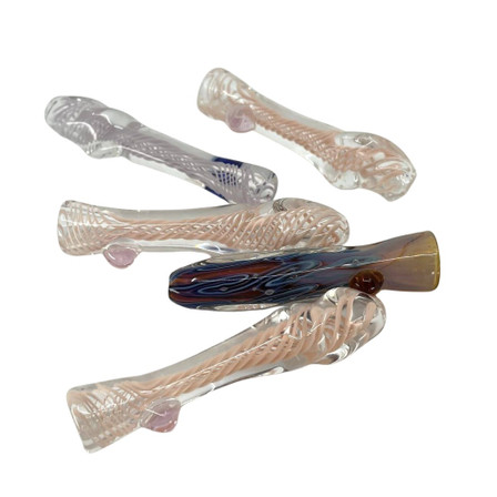 ONE HITTER - 3" INCH - SWIRL FUMED - ASSORTED DESIGN - 5 PER PACK ONE HITTER - 3" INCH - SWIRL FUMED - ASSORTED DESIGN - 5 PER PACK
