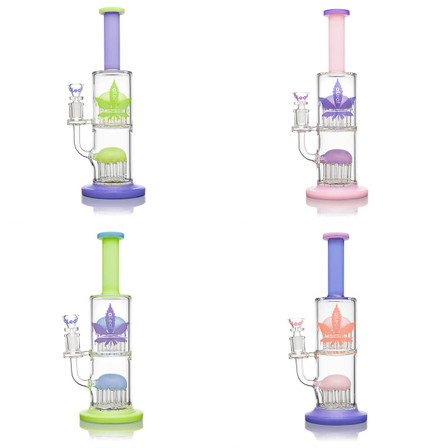 ALEAF WATERPIPE 12" DOUBLE TREE PERC