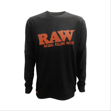 RAW - 100%COTTON LONG SLEEVE BLACK SHIRT RAW - 100%COTTON LONG SLEEVE BLACK SHIRT