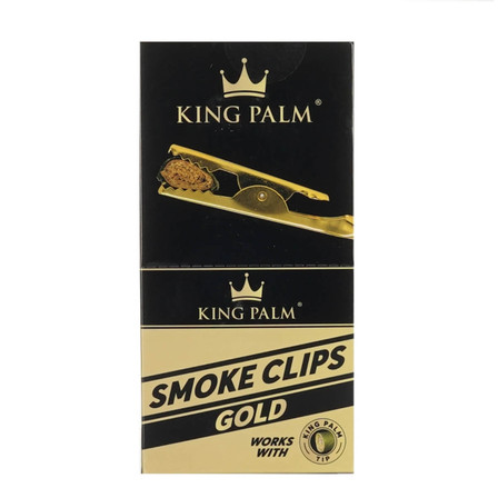 KING PALM SMOKE CLIP GOLD/BLACK - 24 COUNT PER DISPLAY