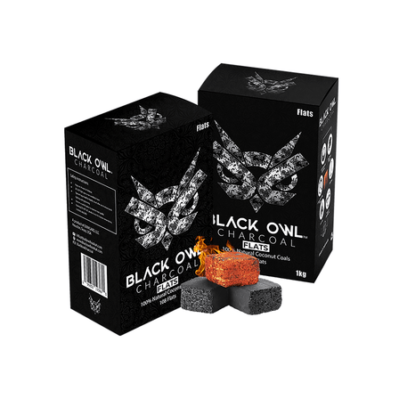 BLACK OWL FLATS - 108 CUBES - 1KG CHARCOAL