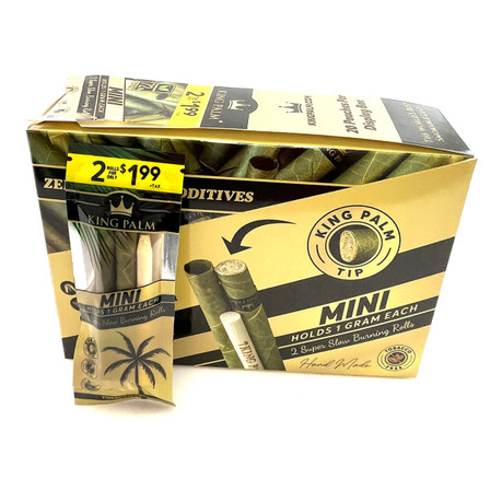 KING PALM MINI CONES - 2 COUNT PER PACK - 20 PACK PER DISPLAY - PP$1.99 KING PALM MINI CONES - 2 COUNT PER PACK - 20 PACK PER DISPLAY - PP$1.99