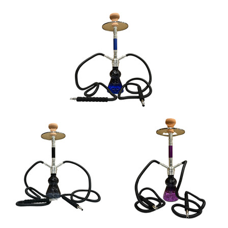 Dud Hookah Bubbly - 20" In Size - Glass Tray  - 2 Hose - Price Per Piece