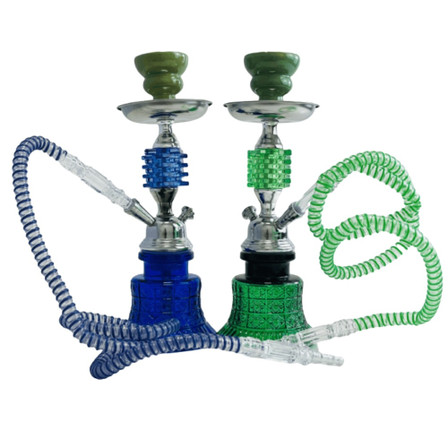 JLHS0170 - HOOKAH ASSORTED COLORS 12 INCHES 1HOSE 