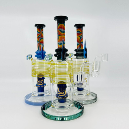 Sense Glass Waterpipe With Showerhead Perc - 9.5 Inch - Wpsc1580