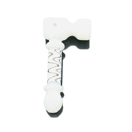 Handpipe 5 Inch - White Hammer With Wig Wag Handpipe 5 Inch - White Hammer With Wig Wag