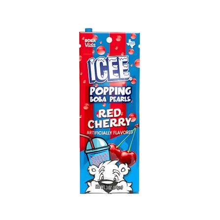 EXOTIC SNACKS ICEE BOBA PEARLS 3oz. RED CHERRY