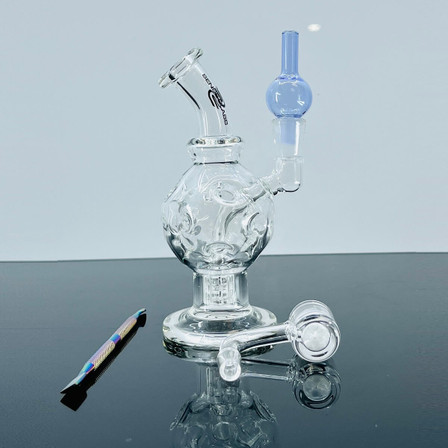 Sense Glass Mini Dab Rig Kit - Quartz Banger - 5 Inch - YW/RD - Assorted