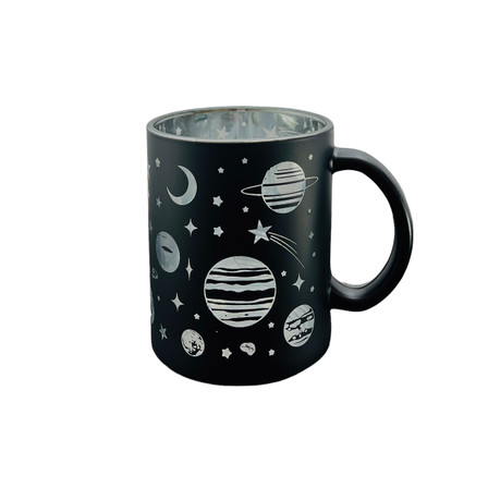 Black Frosted Space Galaxy Coffee Mugs Black Frosted Space Galaxy Coffee Mugs