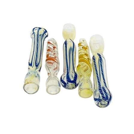 One Hitter 3" Inch - Glass Mix Designs - 10 Per Pack One Hitter 3" Inch - Glass Mix Designs - 10 Per Pack