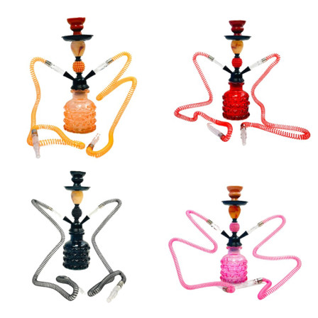 Luxor Shisha Hookah 13" - 2 Hose With Pineapple Vase And Ceramic Cone Deco - Np21-57