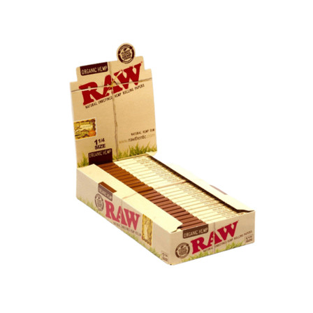 Raw Organic Hemp 1 1/4 Rolling Papers 24 Pack Box