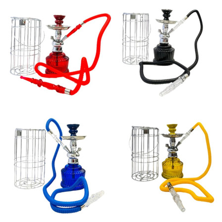Hookah 12" Inch - 1 Hose With Cage - Tj-01