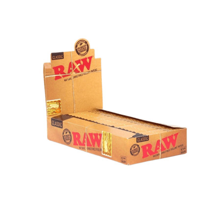 Raw Classic 1 1/4 Rolling Papers 24 Pack Box