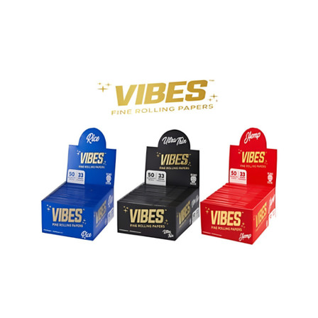 Vibes King Size Rolling Papers 33 Sheets 50 Packs Box