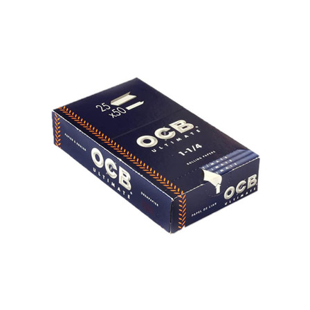 OCB Ultimate 1 1/4 Rolling Papers Ultra Thin 25 Booklets x 50 Leaves