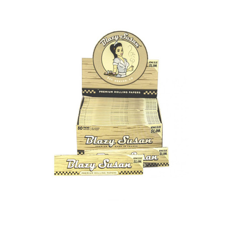 Blazy Susan Premium Rolling Papers King Size Slim 50 Packs Per Box