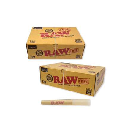 Raw Classic Pre Rolled Cones 70/45 Size 720 Pieces Per Box