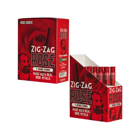 Zig Zag Rose King Cone 1 Pack (12 Pack Display Box)