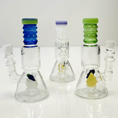 Waterpipe 6.5" Inch - Helios Glass Beaker With Cone and Bee Perc