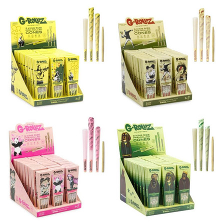 Grollz Cones - King Size - 3 Counts Per Pack - 24 Packs Per Display