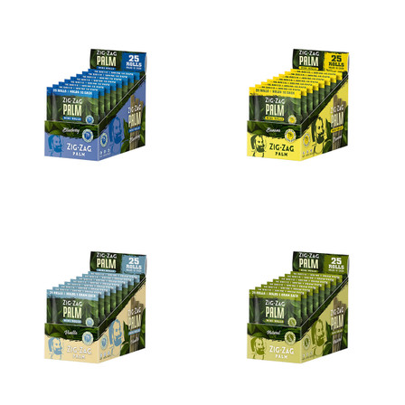 Zig Zag Palm Mini Rolls - 25 Per Pack - 8 Packs Per Box