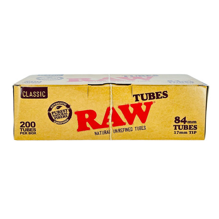 Raw Classic Tubes - 84mm With Tips - 200 Tubes Per Box