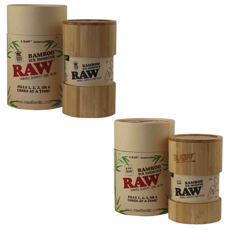 Raw Bamboo Six Shooter - Variable Quantity Cone Filler Raw Bamboo Six Shooter - Variable Quantity Cone Filler