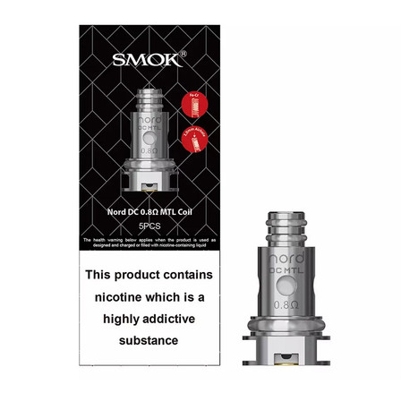 Smok Nord MTL DC 0.8 Ohm Coil - 5 Counts Per Pack Smok Nord MTL DC 0.8 Ohm Coil - 5 Counts Per Pack