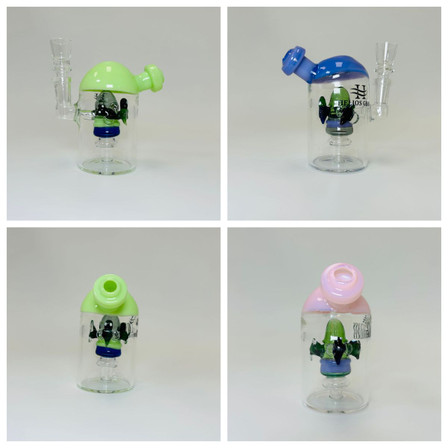 Helios Glass Waterpipe - 5 Inch - Mini Microscope with Hive Showerhead Perc - WPTG91