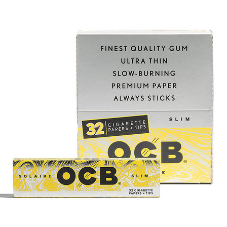 Ocb Solaire Slim Papers + Tips - 24 Packs Per Box Ocb Solaire Slim Papers + Tips - 24 Packs Per Box