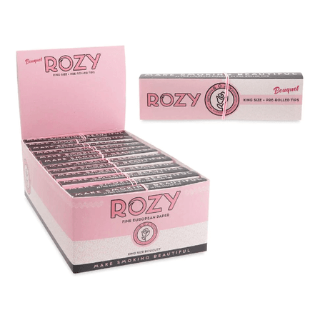 Rozy Bouquet Pink Papers With Prerolled Tips - King Size - 24 Packs Per Box Rozy Bouquet Pink Papers With Prerolled Tips - King Size - 24 Packs Per Box