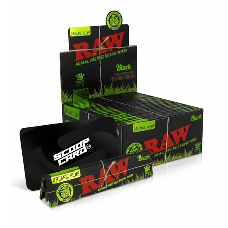 Raw Black Organic Slim Hemp Papers - King Size - 32 Counts Per Pack - 50 Packs Per Box Raw Black Organic Slim Hemp Papers - King Size - 32 Counts Per Pack - 50 Packs Per Box