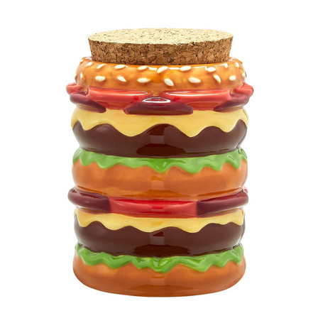 Fashioncraft Ceramic Cheesburger Stash Jar - 88068 Fashioncraft Ceramic Cheesburger Stash Jar - 88068
