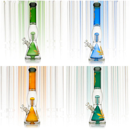 Aleaf - The Pyramid Perc Waterpipe - 16" Inch - 7mm Beaker - Al2020 Aleaf - The Pyramid Perc Waterpipe - 16" Inch - 7mm Beaker - Al2020