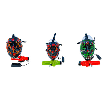Gas Mask With Waterpipe and Led Light
