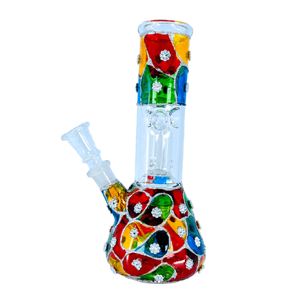 Hand Crafted Dome Waterpipe 8 Inch - Percolator - Wpms24