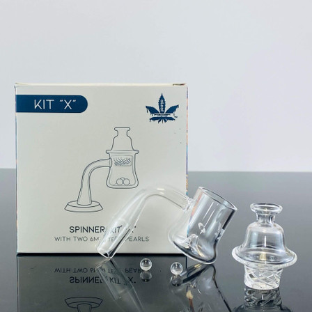 Aleaf Spinner Kit X - Wide Base - Flat Top Banger - 90 Degree With 2 Terp Balls Aleaf Spinner Kit X - Wide Base - Flat Top Banger - 90 Degree With 2 Terp Balls