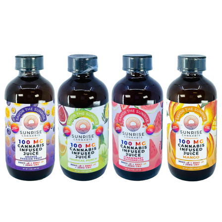 Sunrise Cannabis - Delta 8 + Delta 9 + CBD Juice - 100 Mg 8 Oz Sunrise Cannabis - Delta 8 + Delta 9 + CBD Juice - 100 Mg 8 Oz